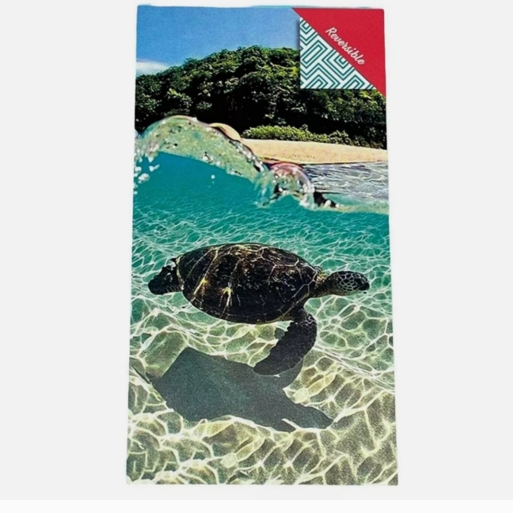 Whitley Willows Beach TOWEL Microfiber  35" x 70" Turtle